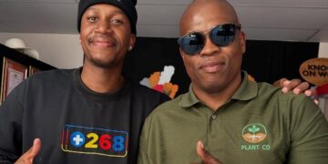 Daladi posing with Banele after the interview