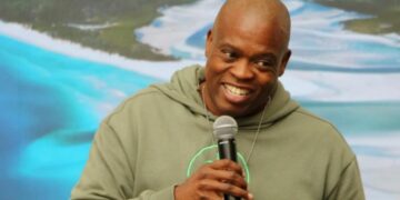 Daladi Genesis Dlamini speaking during the 2025 Men’s Mental Health Symposium at Woodlands auditorium | Supplied