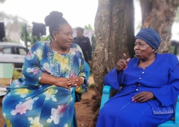 Former first female DPM Constance Simelane pictured with the current and second female DPM Thulisile Dladla during a past national event.