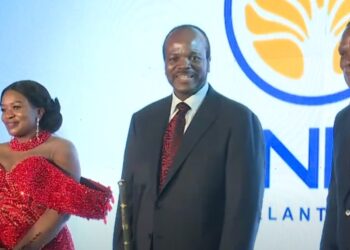 ENPF CEO Futhi Tembe, His Majesty King Mswati III, and HRH Prince Lonkhekhela pictured during the official engagement ceremony.