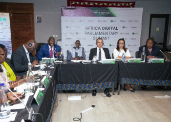 Lawmakers from the Pan-African Parliament and partners at the Africa Digital Parliamentary Summit held in Lusaka, Zambia.