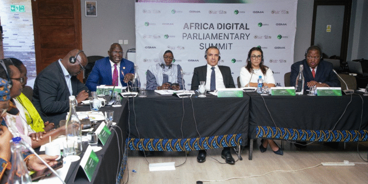 Lawmakers from the Pan-African Parliament and partners at the Africa Digital Parliamentary Summit held in Lusaka, Zambia.