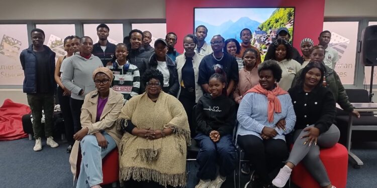Participants and instructors come together for a group photo at the Eswatini Tech Academy’s free web design training session