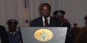 His Majesty King Mswati III making delivering his speech at the ENPF 50th celebration. (Pic: Nkosingiphile Myeni)