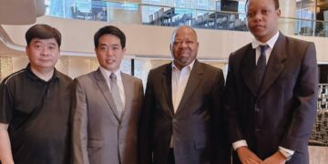 Minister of Economic Planning and Development Dr. E.T. Gina pictured with Taiwanese business executives during a strategic trade meeting at the Regent Taipei Hotel, Taiwan.