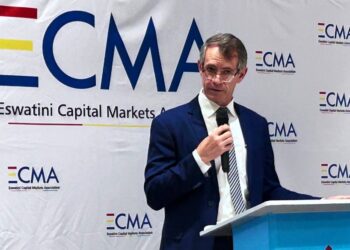 Minister of Finance Neal Rijkenberg addressing stakeholders during the official endorsement of the Eswatini Capital Markets Association in Mbabane.