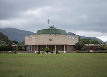 A general view of the Parliament of Eswatini in Lobamba, on October 29, 2021. (Photo by Michele Spatari / AFP) (Photo by MICHELE SPATARI/AFP via Getty Images)