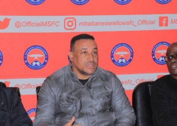 Dário Monteiro during the press conference announcing his appointment as Mbabane Swallows head coach.