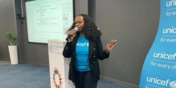 UNICEF Eswatini representative addressing participants during the WASH regulations sensitisation workshop held in Mbabane.