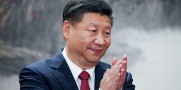 Chinese President Xi Jinping speaks in Beijing's Great Hall of the People in 2017. Lintao Zhang/Getty Images