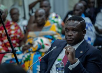 Ghana's Honourable Minister of Communications, Digital Technology and Innovation. Mr Samuel Nartey George