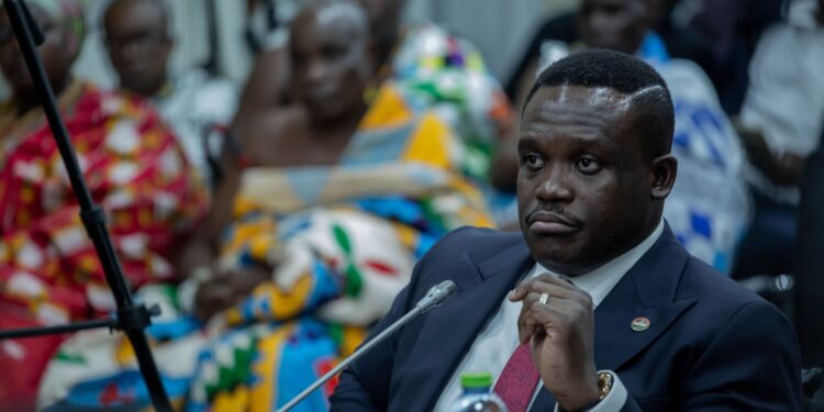Ghana's Honourable Minister of Communications, Digital Technology and Innovation. Mr Samuel Nartey George