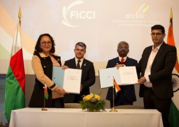 Delegates from India and SADC member states engage during the India–SADC Business Forum held at the Novotel Convention & Spa in Antananarivo, Madagascar.