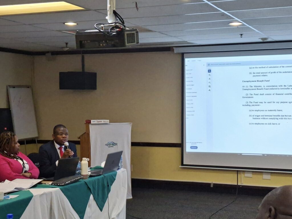 Members of the Parliamentary Portfolio Committee listen attentively as the Ministry of Labour outlines proposed reforms in the Employment Bill.