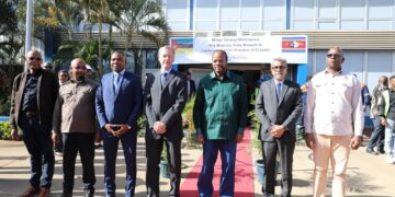 His Majesty walks through the Sustainable Economic Zones at MozParks, a public-private industrial hub backed by Swiss-Mozambican investors.