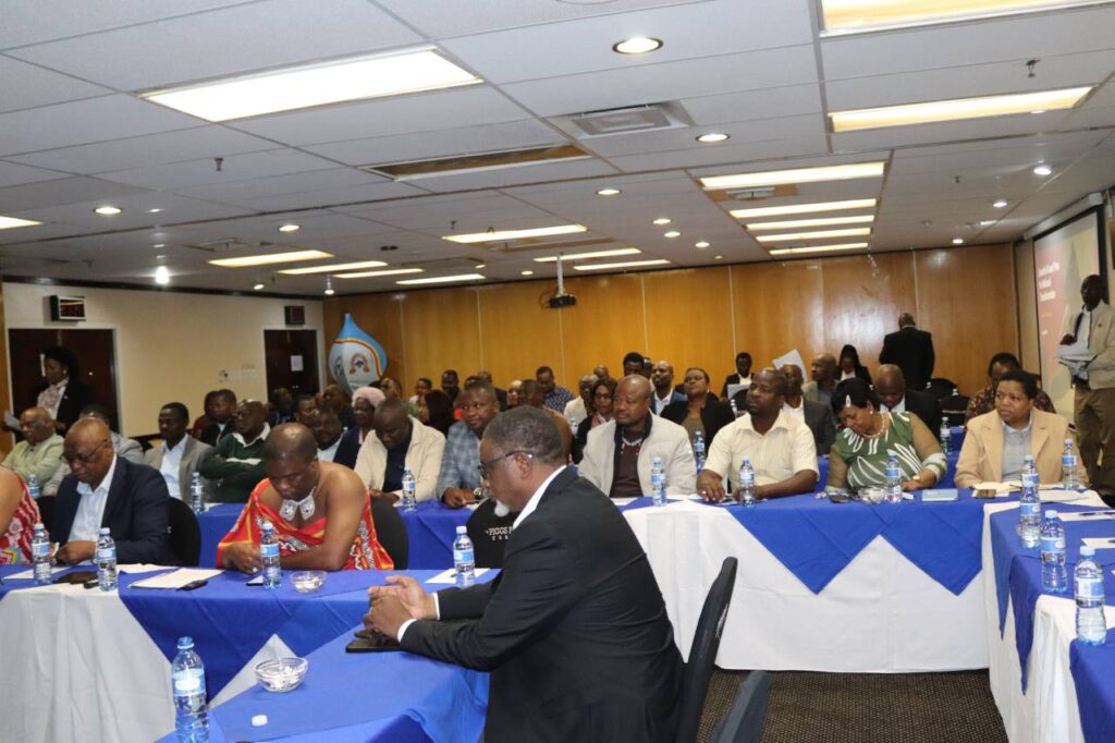 Some Members of Parliament listen attentively during the presentation of the Grand Plan for National Transformation in Pigg’s Peak.