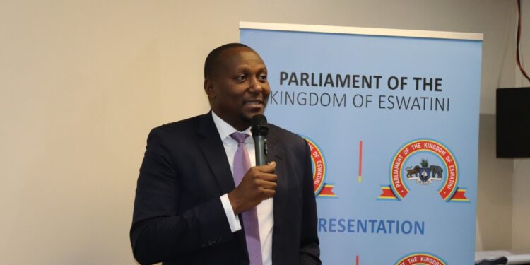 Prime Minister Russell Mmiso Dlamini addresses Members of Parliament during the Grand Plan engagement session in Pigg’s Peak.