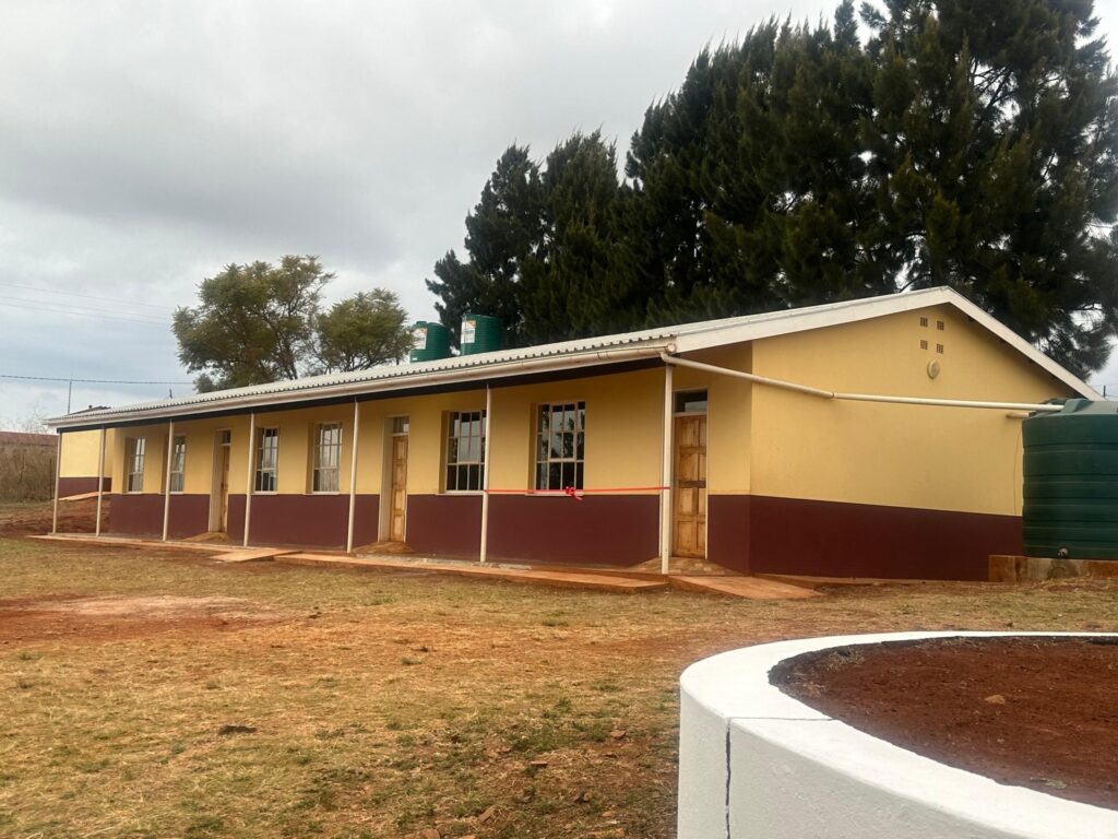 The newly constructed classroom block at Hluthi Central High School, delivered through the Government’s Regional Development Fund.