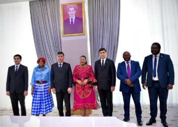 Eswatini and Turkmenistan officials pictured in Ashgabat during bilateral trade and technology talks.