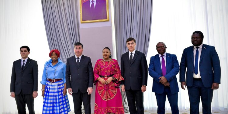 Eswatini and Turkmenistan officials pictured in Ashgabat during bilateral trade and technology talks.