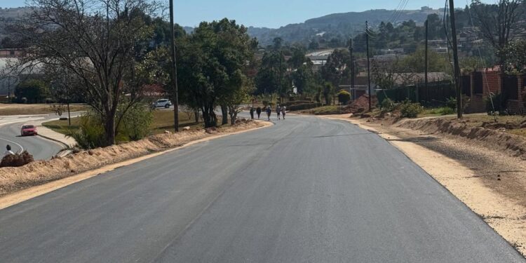 Sir Robert Coryndon Avenue after rehabilitation works along Selection Park, Sandla, Mbabane.