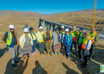 Regional leaders from Lesotho and South Africa tour the Polihali site of the Lesotho Highlands Water Project Phase II