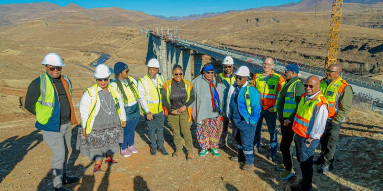 Regional leaders from Lesotho and South Africa tour the Polihali site of the Lesotho Highlands Water Project Phase II