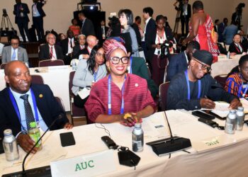 AU Commissioner Bankole Adeoye addresses TICAD 9 in Yokohama, Japan, outlining African-led strategies for peace and conflict resolution.