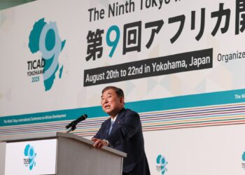 Japan’s Prime Minister Shigeru Ishiba addresses African leaders at TICAD 9 in Yokohama