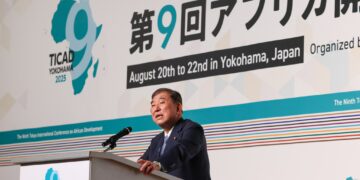 Japan’s Prime Minister Shigeru Ishiba addresses African leaders at TICAD 9 in Yokohama