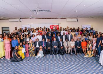 Graduates of the Generative AI for Educators and Mastering Generative AI for Professionals programs pose with the Vice Chancellor during the completion ceremony at the University of Eswatini.