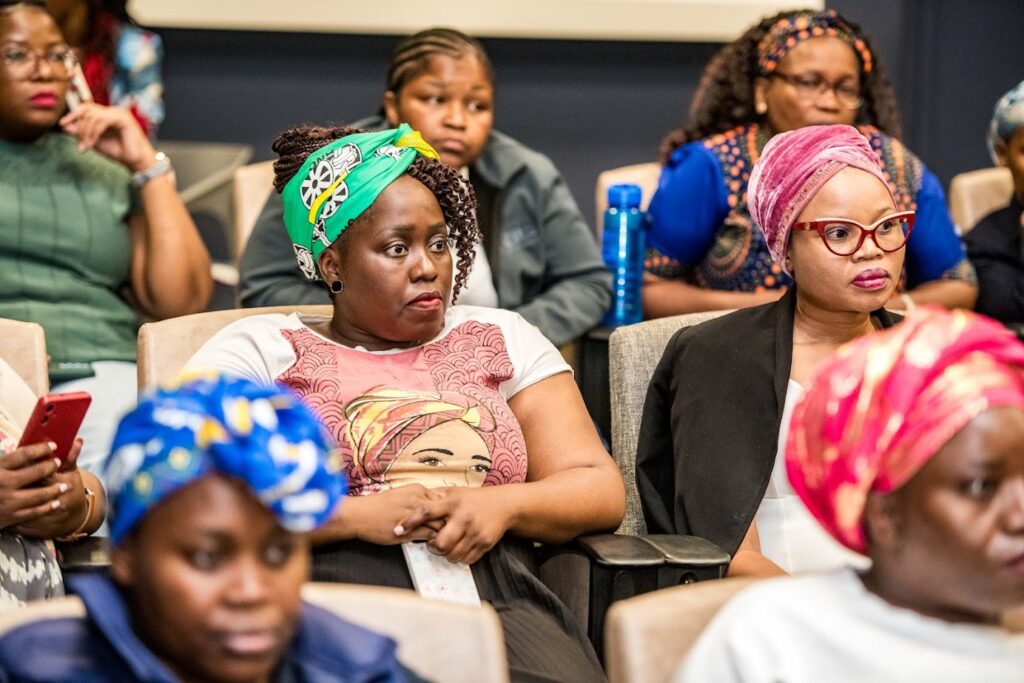 ERS women staff members dressed in colourful headwraps under the “Doek on Fleek” theme during the organisation’s Women’s Day commemoration. Photo by ERS.