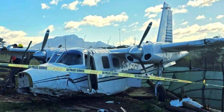 The wreckage od the Rockwell 500S light aircraft with registration ZS-IZN. Picture: Garden Route District Municipality
