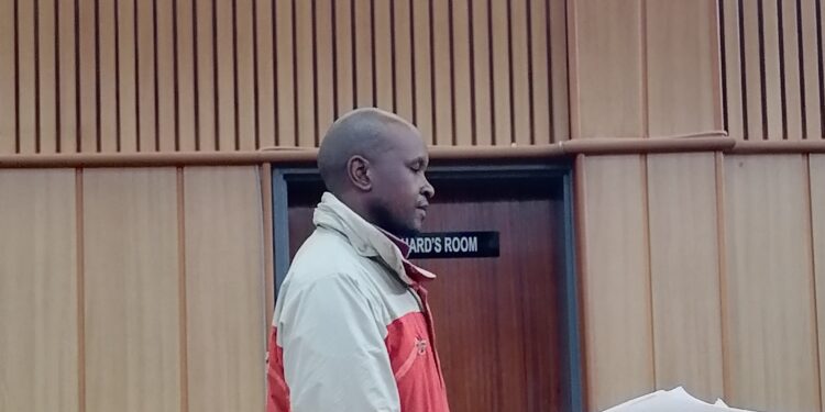 Simanga Mamba appeared at the Mbabane Magistrates Court. | Pic: Sithembiso Sihlongonyane