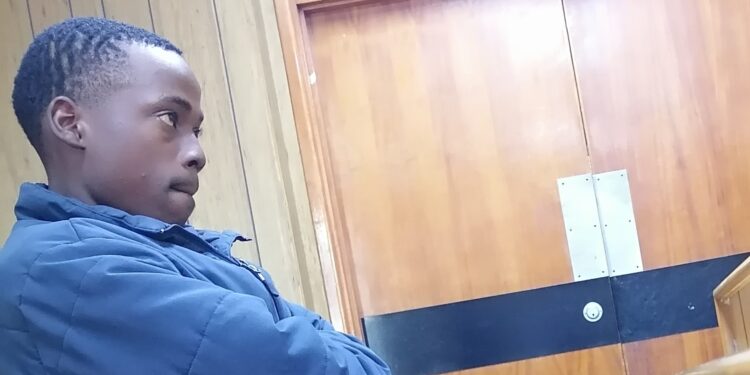 One of the armed robbery suspects appeared at the Mbabane Magistrates Court. | Pic: Sithembiso Sihlongonyane.
