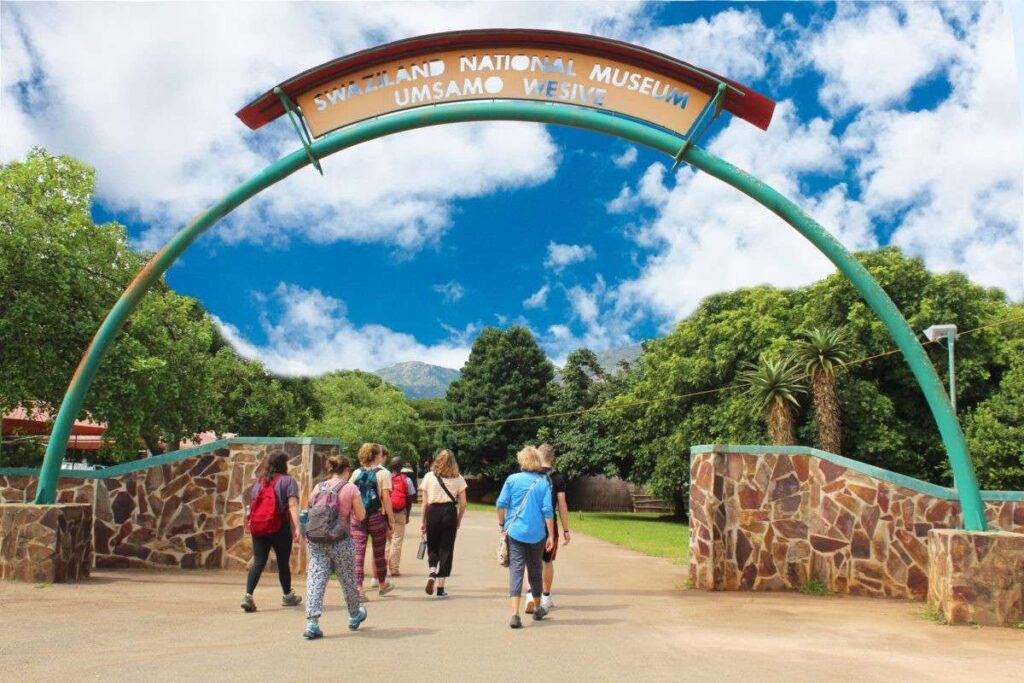 Tour guide leads visitors through one of Eswatini’s scenic attractions