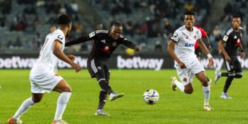 Kamogelo Sebelebele fires a stunning long-range shot to give Orlando Pirates a 1-0 win over Stellenbosch at Orlando Stadium.