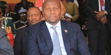PM Russell Dlamini (in a tie) pledged more chaplaincy services at the Police Service Day. | Pic Xolani Mngomezulu