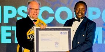 CBE team receives CIPS certificate at the Africa Conference in South Africa, led by Deputy Director Finance: Supply Chain Warren Dlamini.
