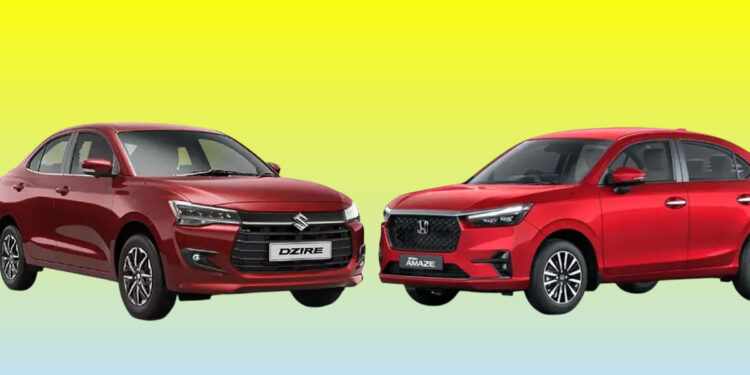 The Suzuki DZire and Honda Amaze go head-to-head in the compact sedan battle for budget-conscious buyers.
