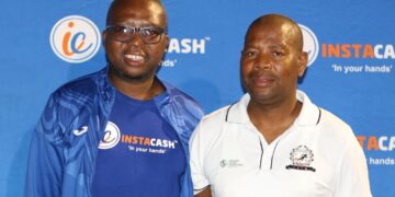 Cheeks Mnguni Nxumalo, MD of Instacash, and Lucky Dlamini, ESSA and COSSASA Treasurer