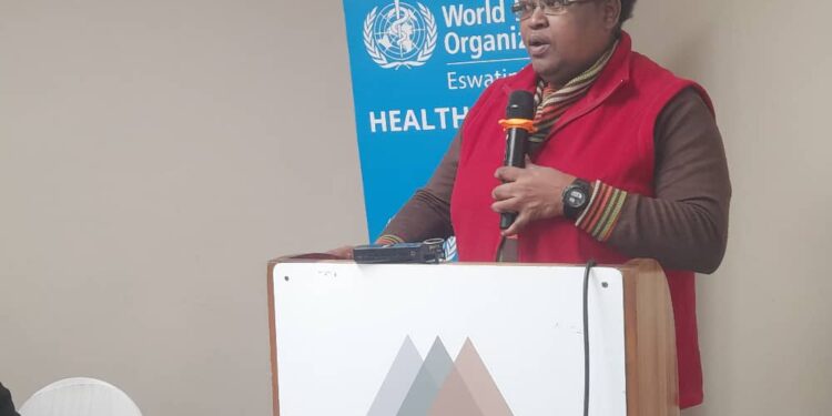 Xolisile Dlamini making remarks. | Pics: Nkosingiphile Myeni