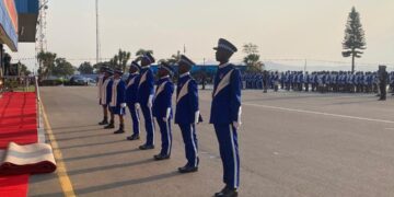 Top preforming recruits honoured. | Pic Xolani Mngomezulu