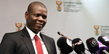 South Africa’s Minister of International Relations, Ronald Lamola, addressing the media on the country’s foreign policy and global engagements.
