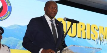 Prime Minister Russell Mmiso Dlamini addresses delegates at the inaugural Tourism Nkwe Conference organised by HOTEAS.