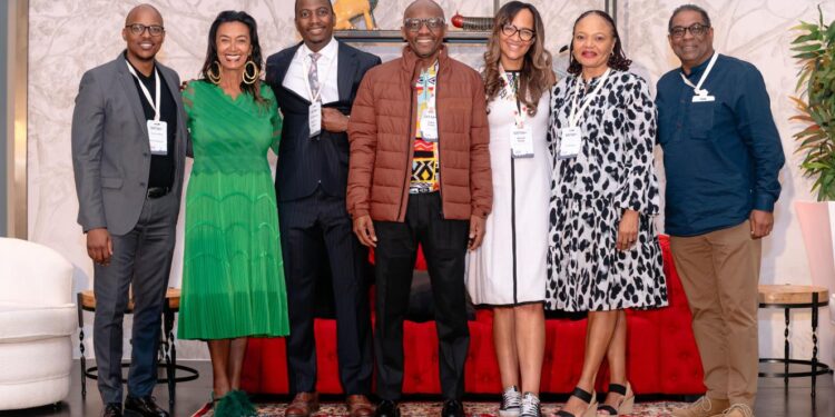 Members of the dissolved SA Tourism Board at the SATSA Conference 2025, where they announced their BackaBuddy campaign. Source: SATSA/Gaby Chitamu