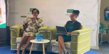 EswatiniBank MD Nozizwe Muleka speaking at the panel discussion. File Pic