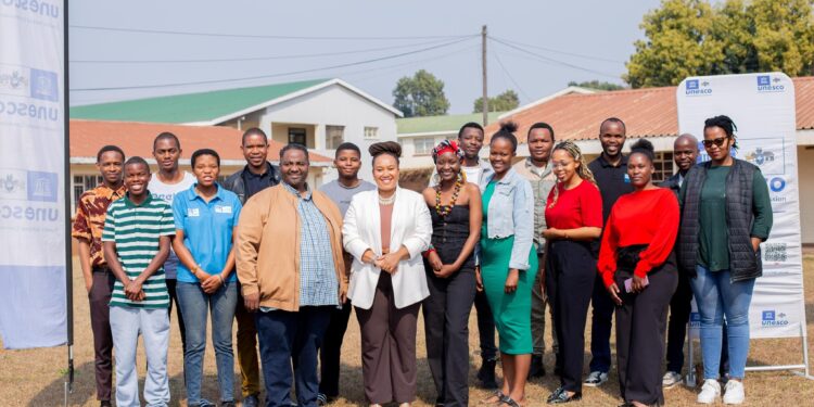 Eswatini youth climate changemakers gather for a group photo during the Climate-Smart Initiative Training. Photo: UNESCO Eswatini