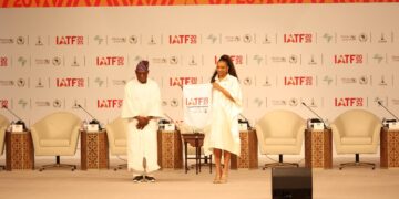Former Nigerian President Olusegun Obasanjo addressing delegates at the Intra-African Trade Fair 2025 in Algiers.