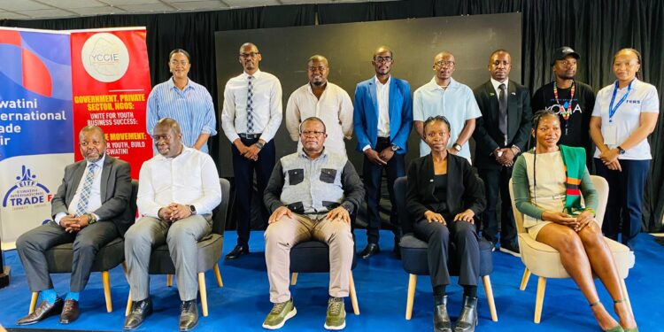 Minister of Commerce, Industry and Trade Manqoba Khumalo joins delegates at the SACU Digital Trade Summit during the Eswatini International Trade Fair.
